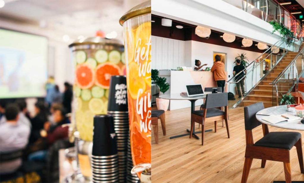 Screenshot from WeWork.