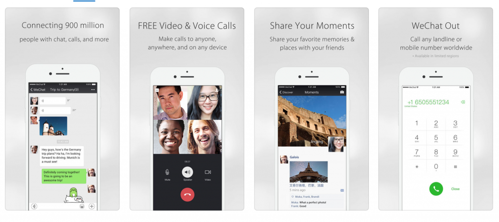 Screenshot of Wechat 