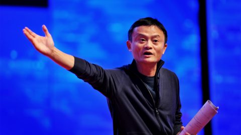 HANGZHOU, CHINA - OCTOBER 25:  (CHINA OUT) Jack Ma, founder and chairman of Alibaba Group, president of the General Association of Zhejiang Entrepreneurs, makes a speech on the Zhejiang Entrepreneurs Association on October 25, 2015 in Hangzhou, Zhejiang Province of China.  (Photo by ChinaFotoPress/ChinaFotoPress via Getty Images)