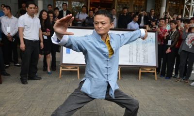 Alibaba co-founder Jack Ma was a proponent of the organization’s shift from the “18 Arhats” to an open partner system. Photo of Ma practicing tai chi. Photo from KrASIA’s archive.