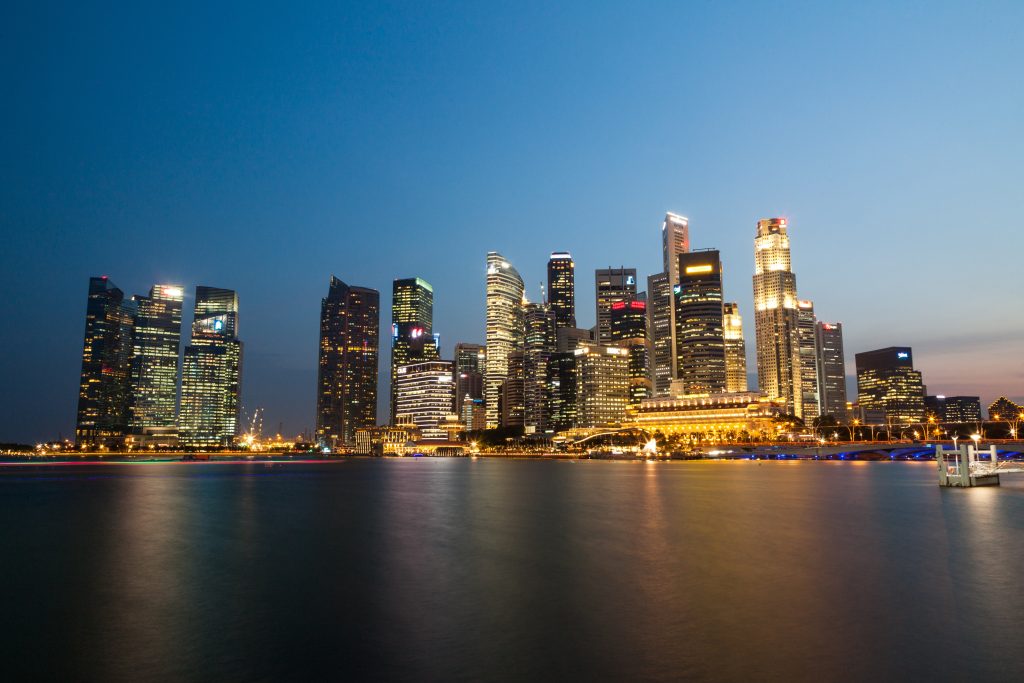 Singapore skyline by Bowen Chin.