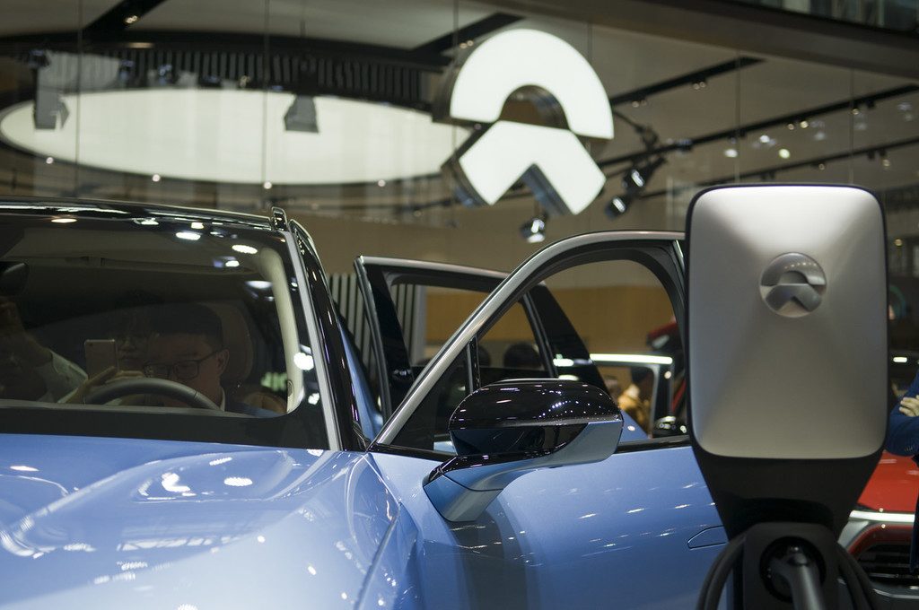 A Nio car caught fire while being repaired in China