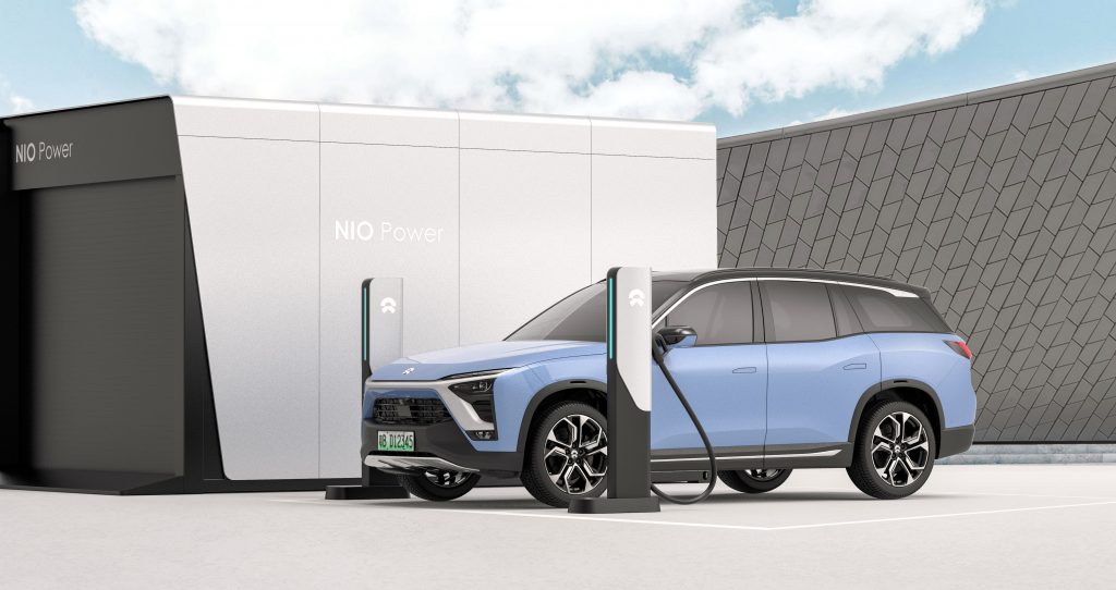 Promotional image of a Nio Power station.