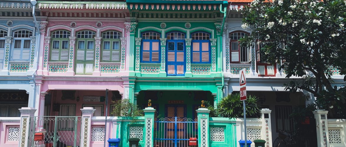 Shop houses in Singapore. Unsplash.