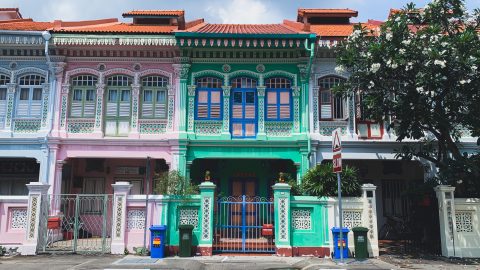 Shop houses in Singapore. Unsplash.