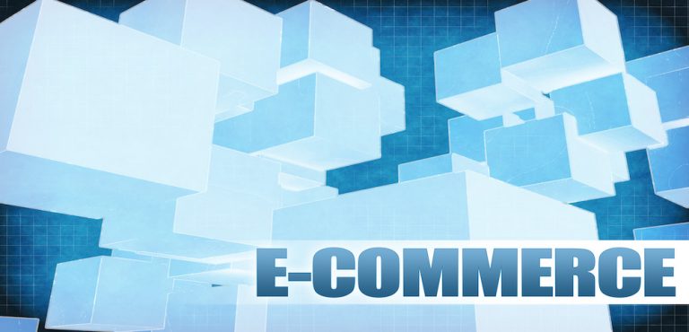 E-commerce on Futuristic Abstract for Presentation Slide. Source: Tuchong