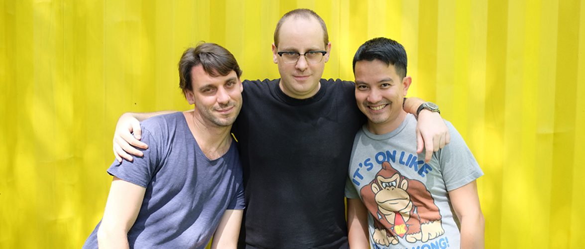 The Bears: Benjamin Chevalier (art director), Simon Davis (CEO), and Fadzuli Said (CTO). Photo courtesy of Mighty Bear Games via Vulcan Post.
