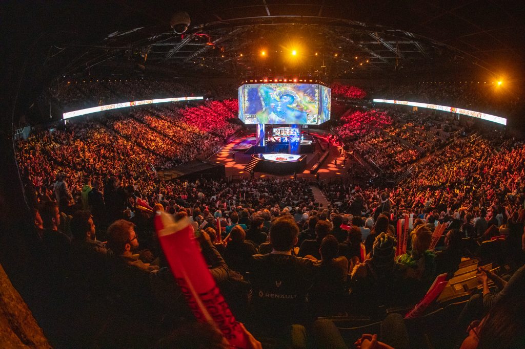 The 2019 League of Legends World Championship Finals at AccorHotels Arena on November 10, 2019 in Paris, France. Photo by Colin Young-Wolff. Courtesy of Riot Games.