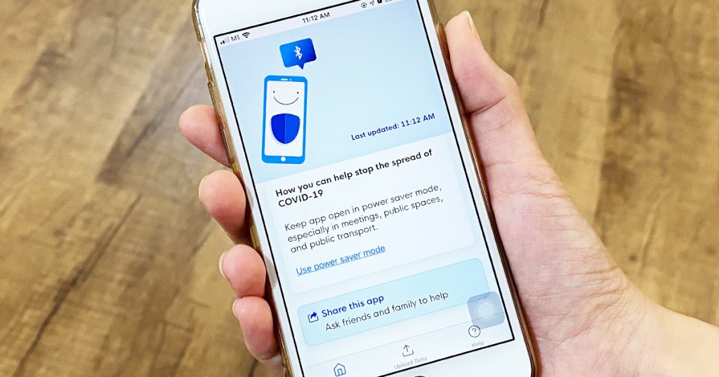 The TraceTogether app. Via Vulcan Post.