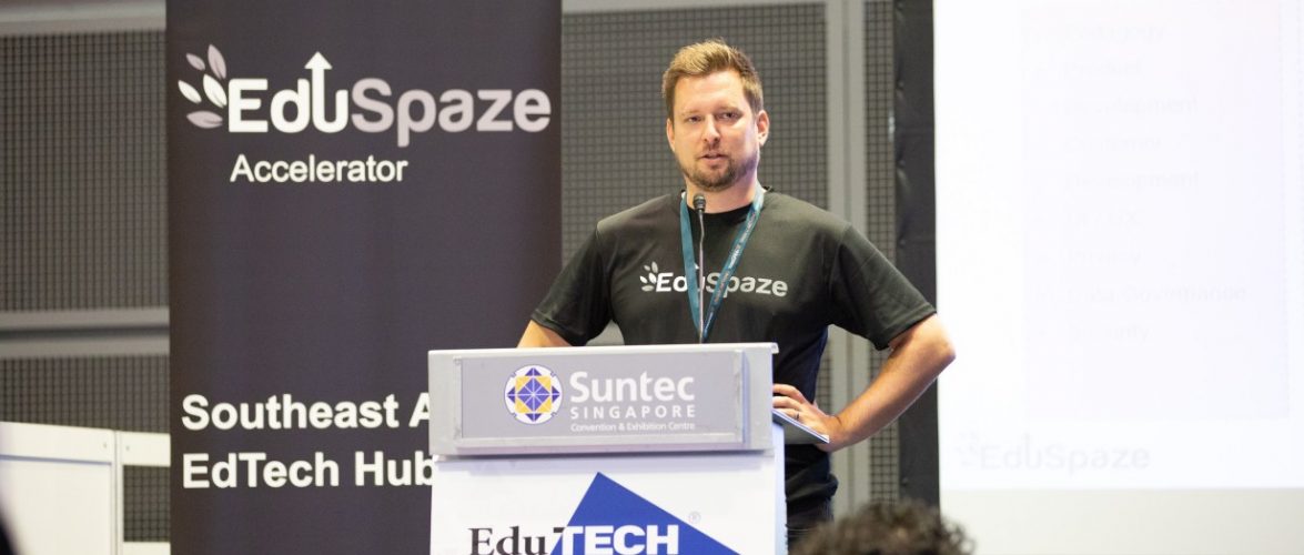 Niko Lindholm - Programme Director of EduSpaze at the launch of EduSpaze last year. Photo courtesy of EduSpaze.
