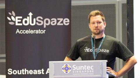 Niko Lindholm - Programme Director of EduSpaze at the launch of EduSpaze last year. Photo courtesy of EduSpaze.