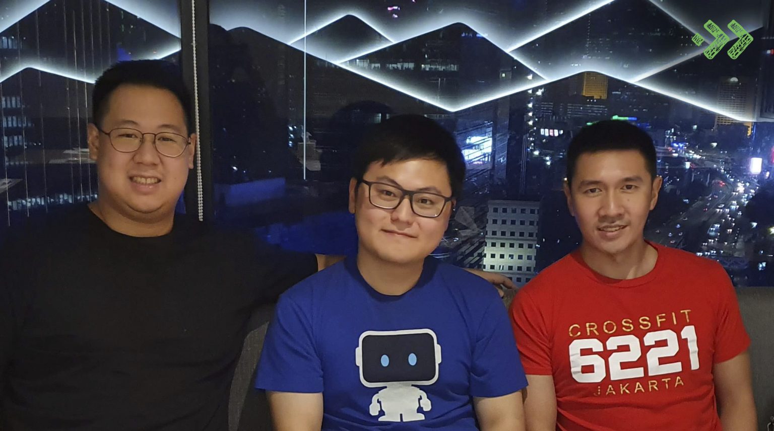 Hangry founders Abraham Viktor (left), Robin Tan (middle), and Andreas Resha (right). Picture courtesy of Surge.