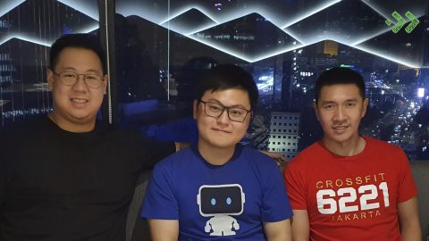 Hangry founders Abraham Viktor (left), Robin Tan (middle), and Andreas Resha (right). Picture courtesy of Surge.