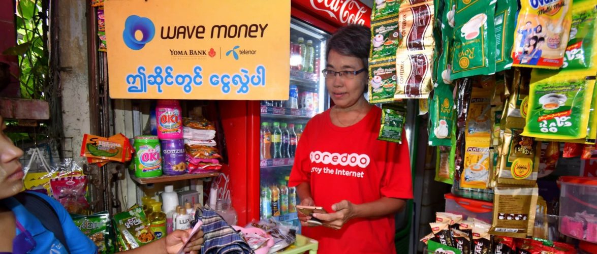 Wave Money will focus on an app started in 2018 for paying bills and making online purchases, tapping the expertise of Alipay. Photo by Yuichi Nitta for Nikkei Asian Review.