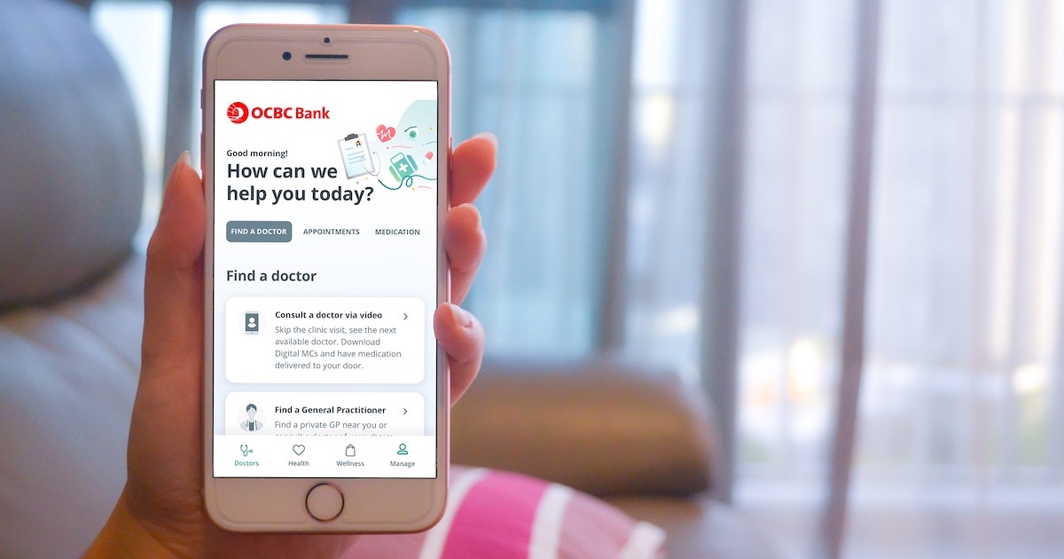 OCBC Bank launches healthcare app for video consultations with doctors in Singapore