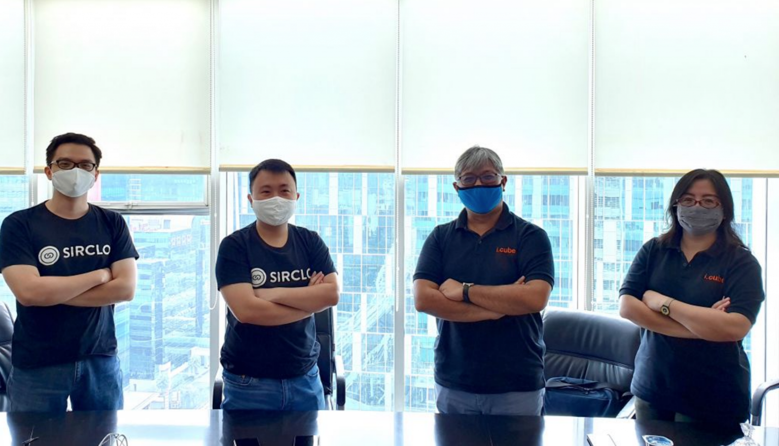 Sirclo and Icube's founders in merger announcement. Photo courtesy of Sirclo.
