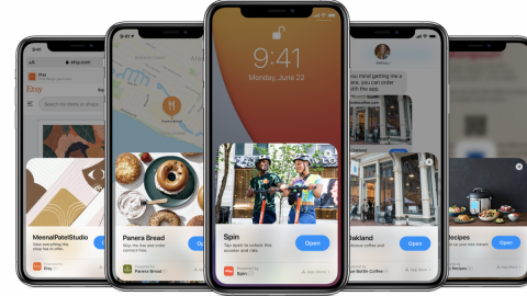 App Clips, coming with iOS 14, are designed to let users complete a quick task in seconds. Courtesy of Apple via South China Morning Post.