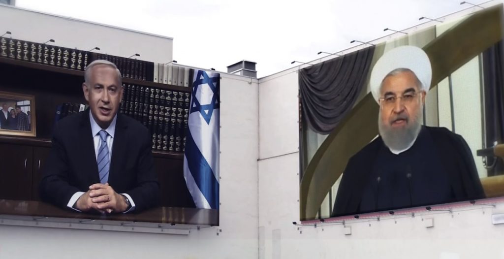 CannyAI's video has world leaders seemingly singing the words to John Lennon's 'Imagine.' Screenshot from CannyAI's YouTube video via NoCamels.