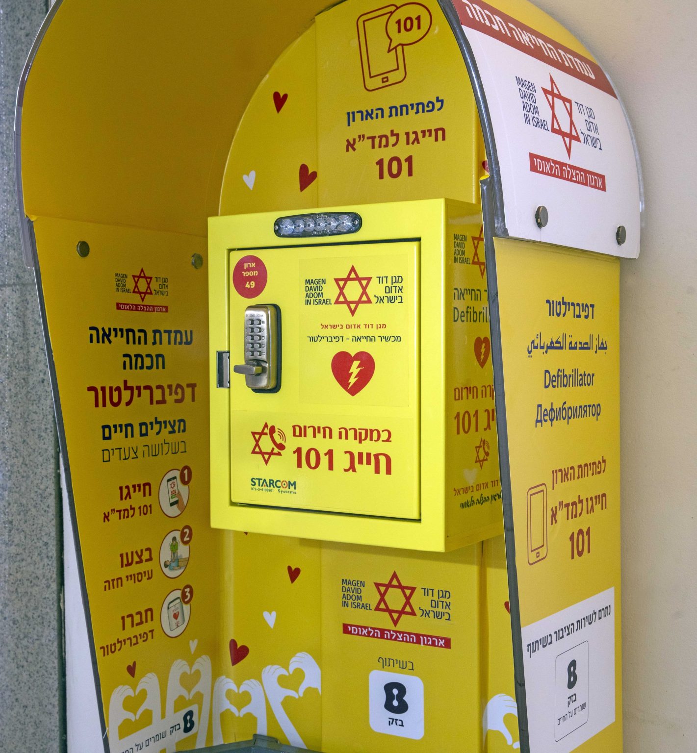 The Magen David Adom Defibrillator in Israel. Photo via NoCamels.