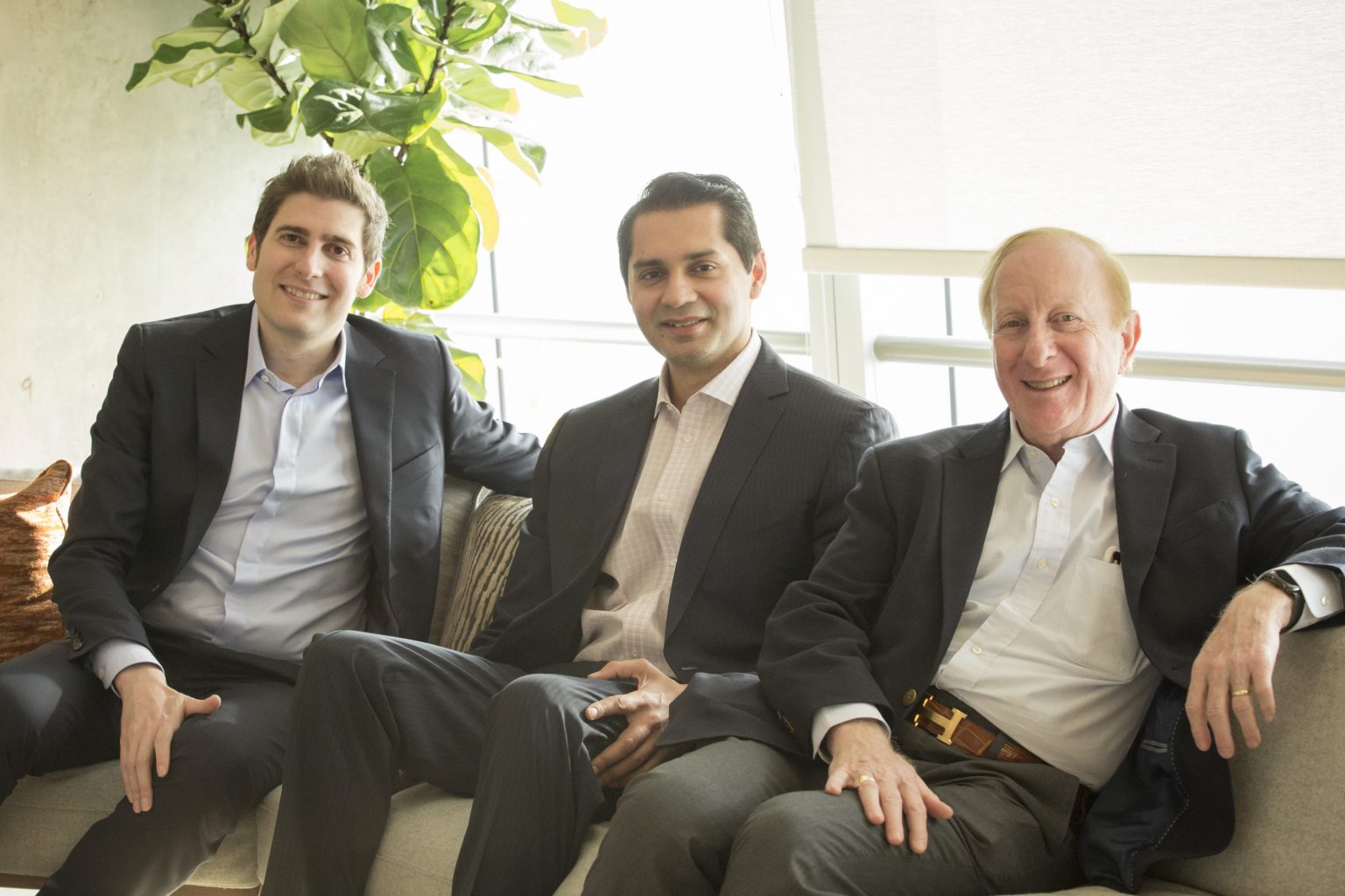 B Capital founding team. Eduardo Saverin (left), Raj Ganguly (middle), and Howard Morgan (right). Photo courtesy of B Capital.