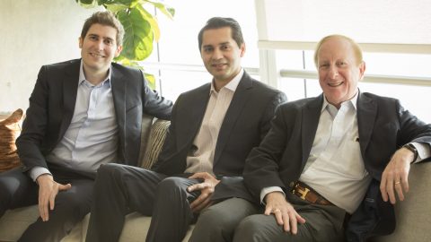 B Capital founding team. Eduardo Saverin (left), Raj Ganguly (middle), and Howard Morgan (right). Photo courtesy of B Capital.