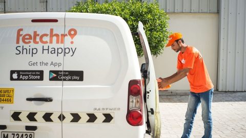 Fetchr couriers tap customers' GPS locations through their phones to locate destinations. Courtesy of Fetchr via MENAbytes.
