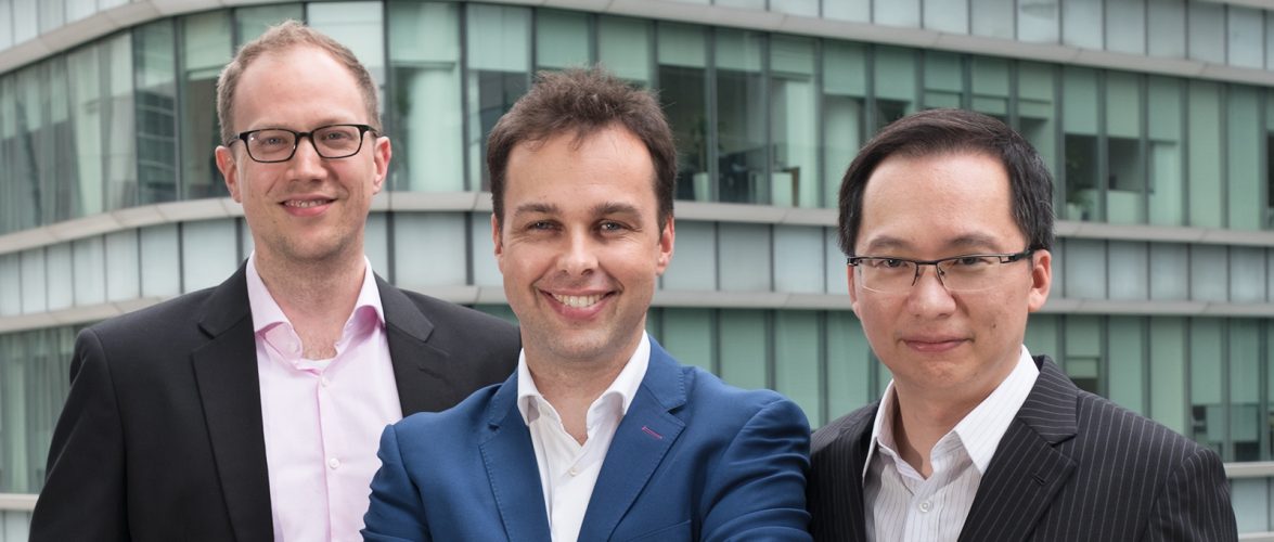 StashAway founders.From left to right:  Nino Ulsamer , Michele Ferrario, and Freddy Lim. Photo courtesy of StashAway.