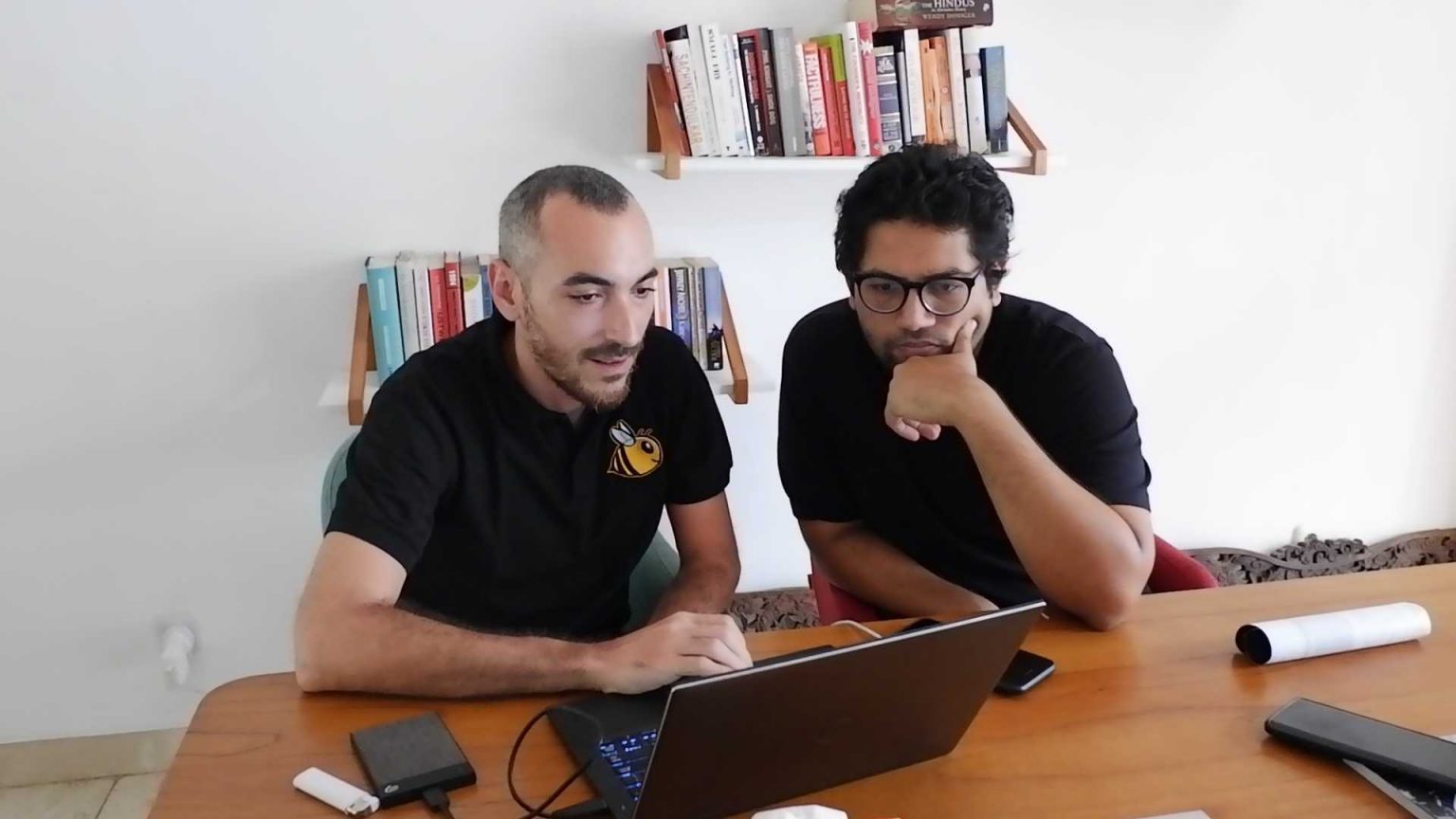 BukuKas' founders Lorenzo Peracchione (left) and Krishnan Menon  (right). Picture courtesy of BukuKas.