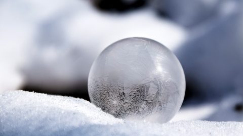 A frosted ice ball. Image by Ulrike Leone from Pixabay.