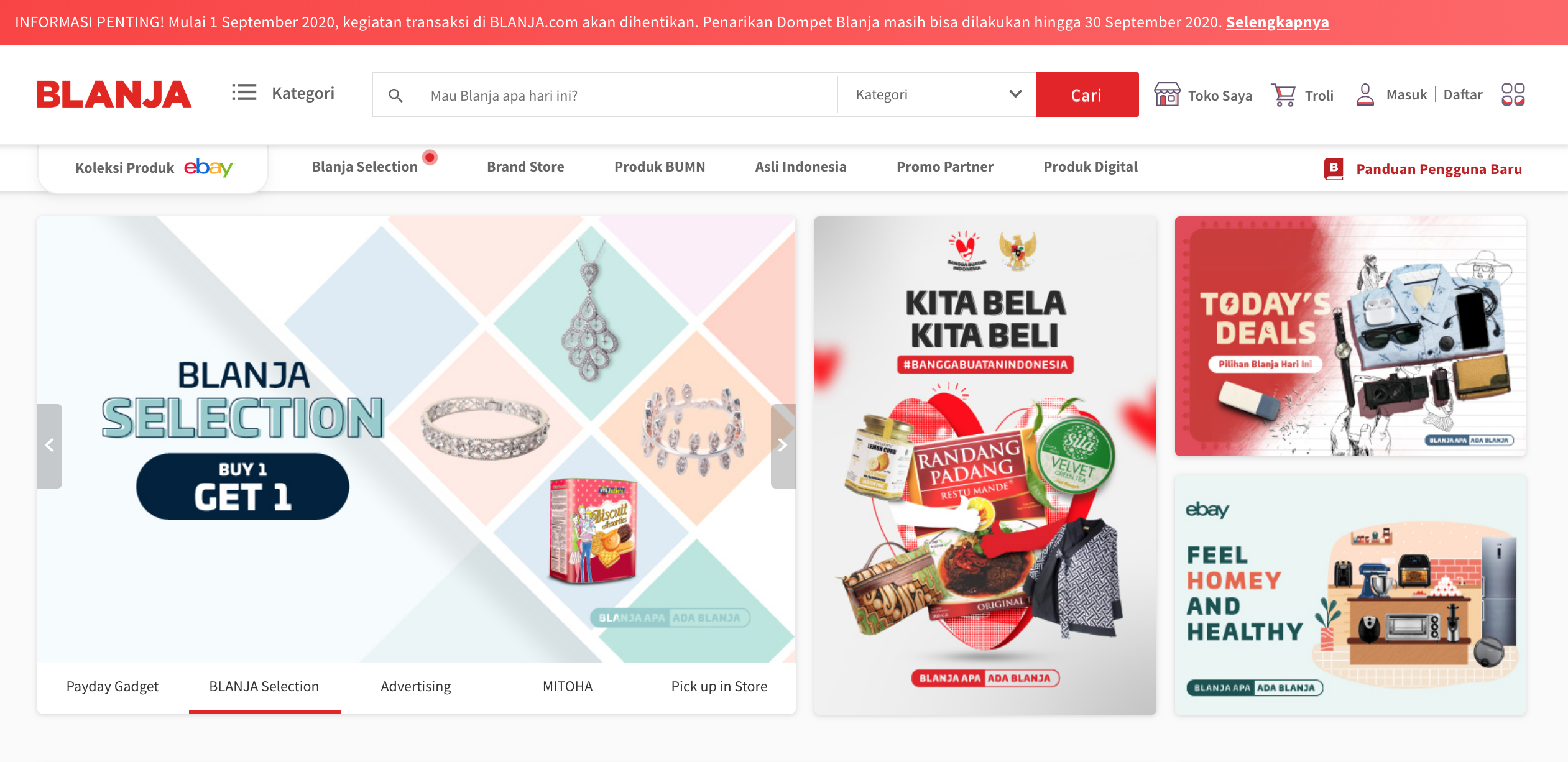 Indonesian e-commerce platform Blanja shuts down