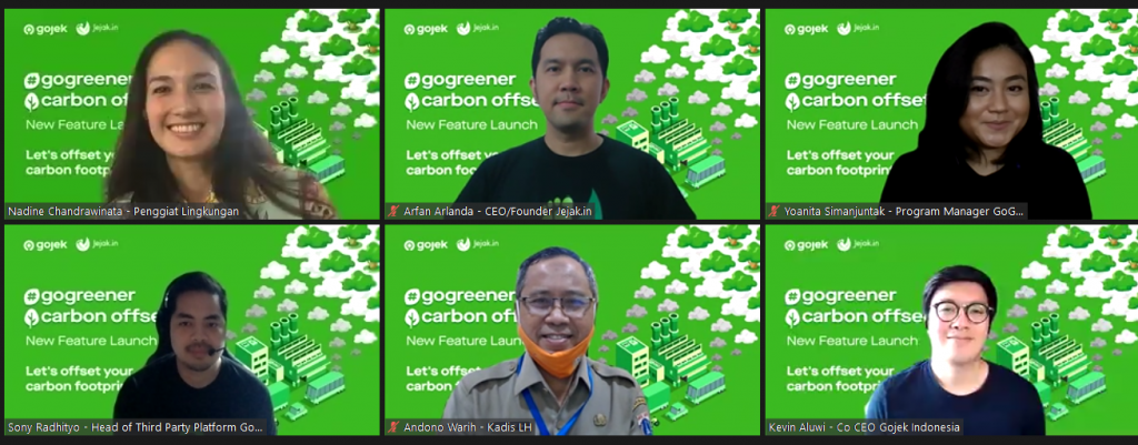 Gojek launches new carbon offset feature. Picture courtesy of Gojek.