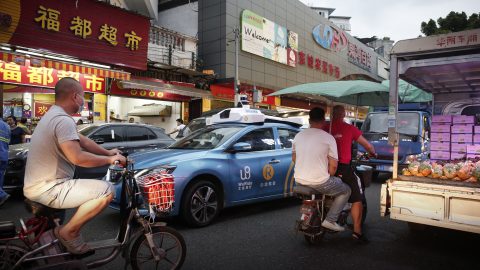 WeRide robotaxis are being tested in Guangzhou. Photo provided to KrASIA