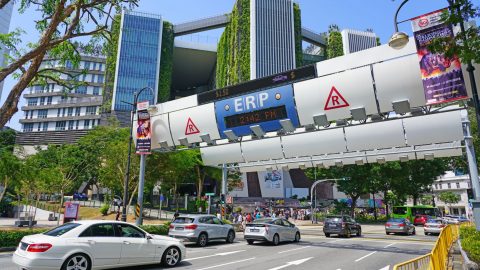 ERP gantry in Singapore. Photo courtesy of Shutterstock.