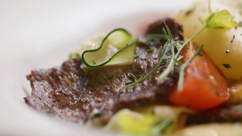 Aleph Farms’ lab-grown steak. Courtesy of Aleph Farms via NoCamels.