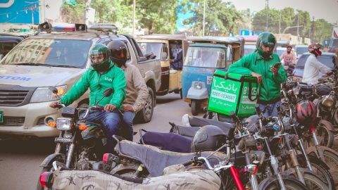 Bykea riders in Pakistan. Courtesy of Bykea via MENAbytes.