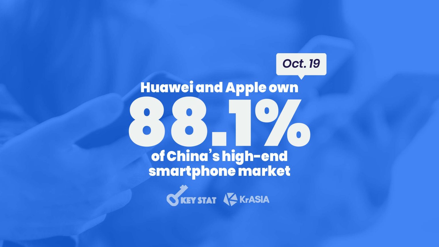 key stat huawei and apple own 88 of china s high end smartphone market krasia key stat huawei and apple own 88 of