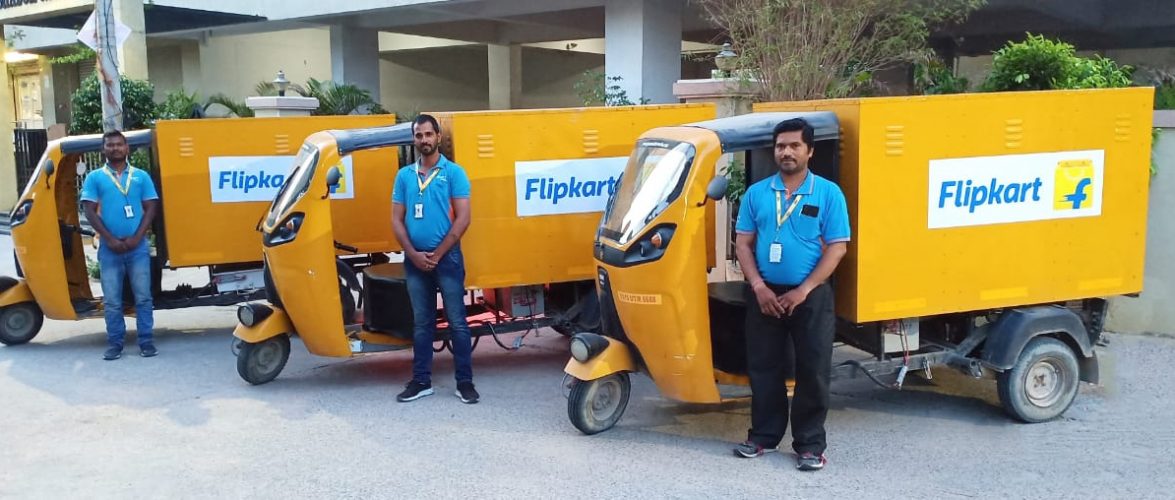 E-commerce companies like Flipkart, Amazon, and others use electric three-wheelers manufactured by Gayam Motor Works.