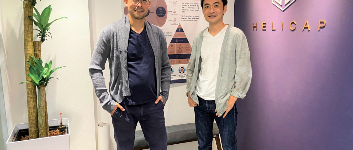 Co-founder of Helicap David Wang (left) and Credit Saison partner Kosuke Mori(right). Photo courtesy of Helicap.