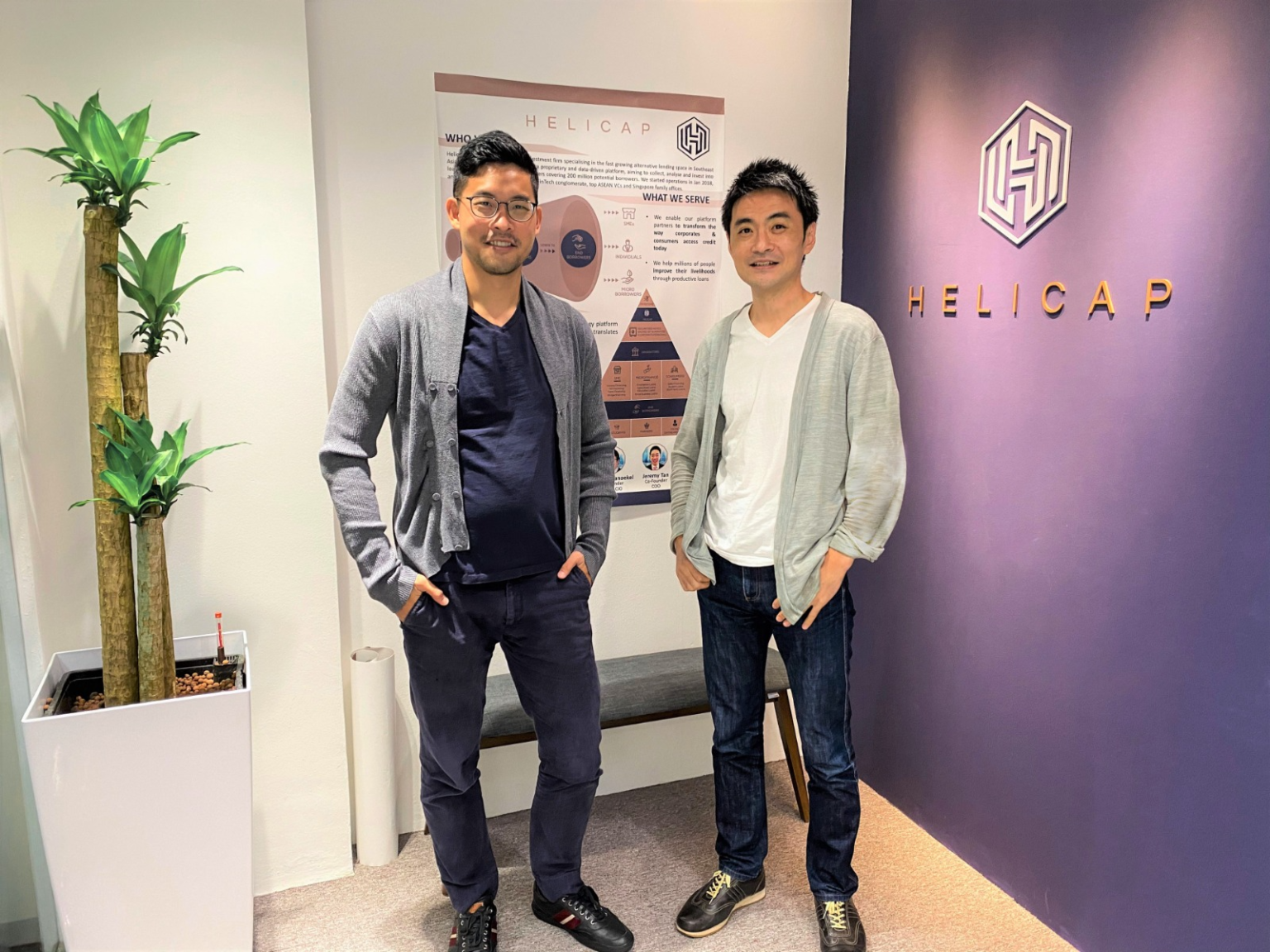 Co-founder of Helicap David Wang (left) and Credit Saison partner Kosuke Mori(right). Photo courtesy of Helicap.