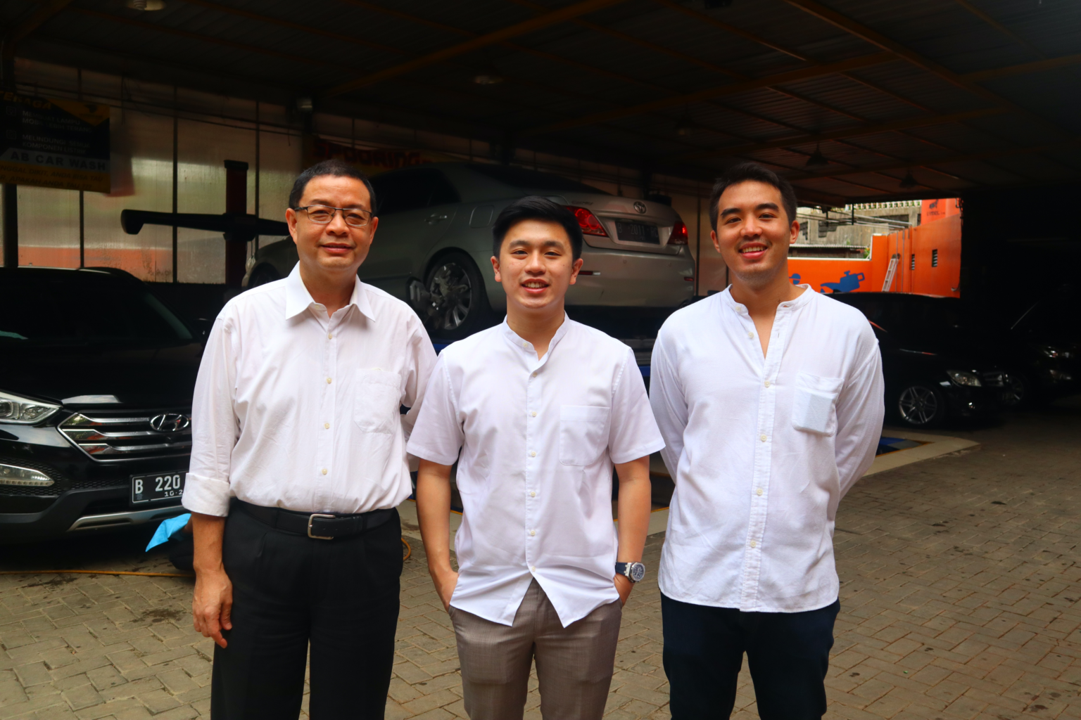 Otoklix founders from left to right: Benny Sutedjo, Martin Reyhan Suryohusodo, and Joseph Alexander Ananto. Photo courtesy of Otoklix