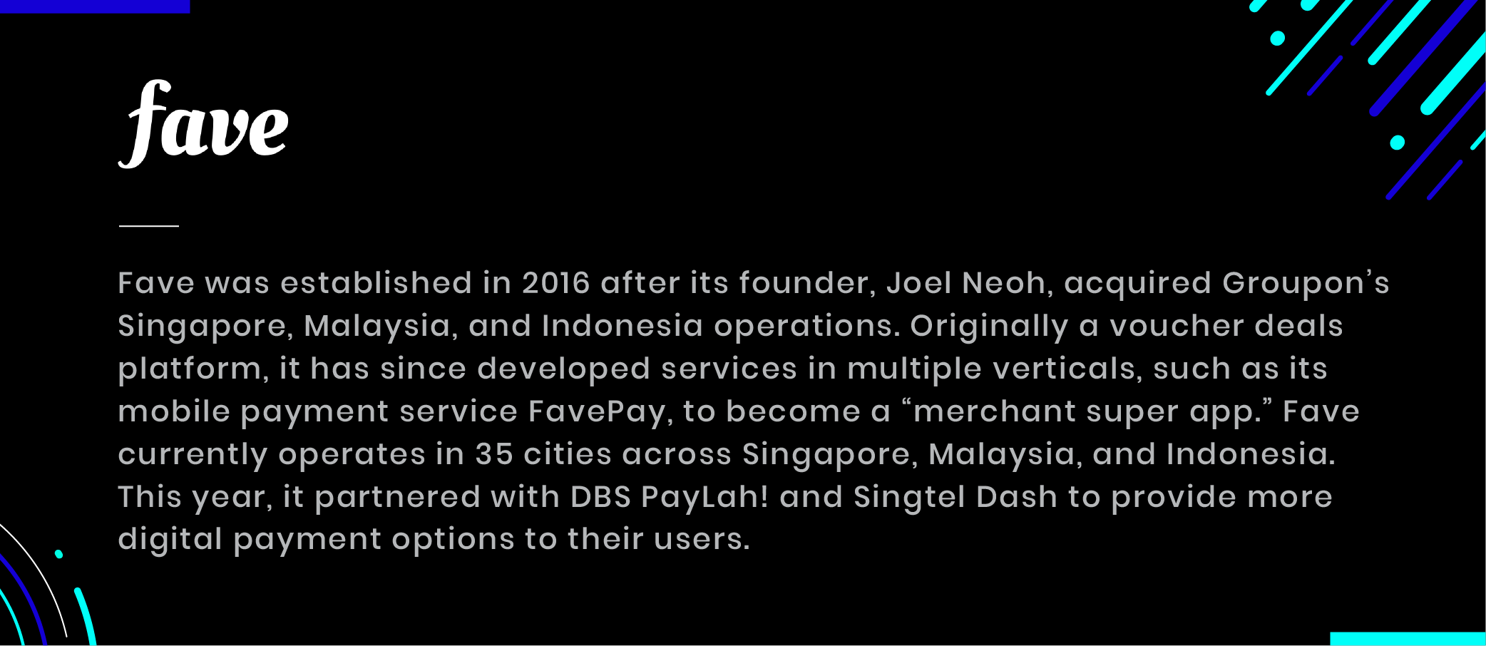 Fave merchant partnered super app mobile payment service favepay 35 cities singtel dash dbs paylah digital payment option