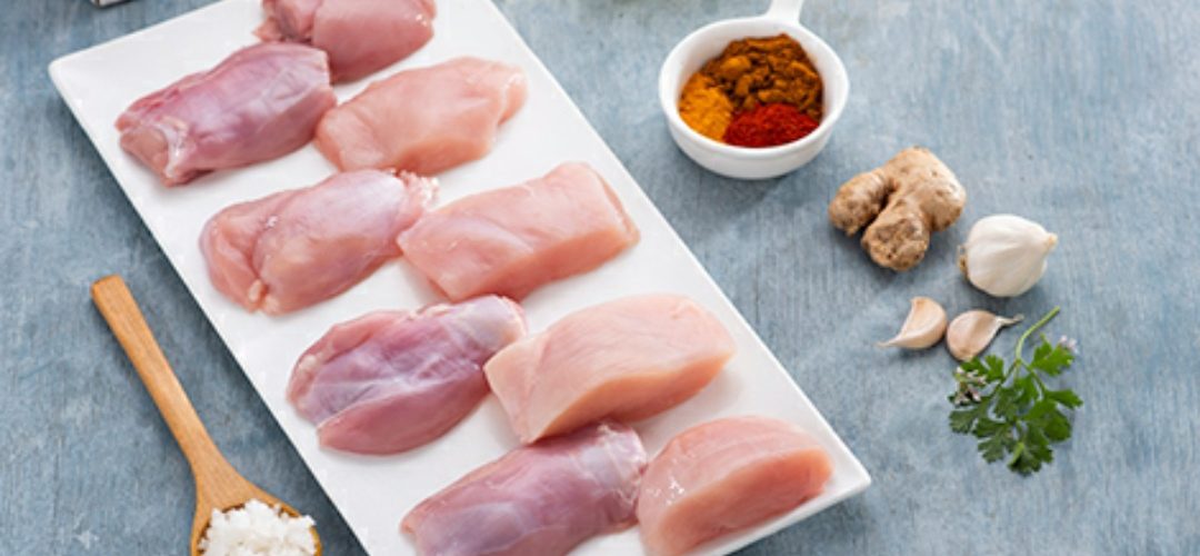 Assorted cut pieces of chicken. Screenshot from Licious app.