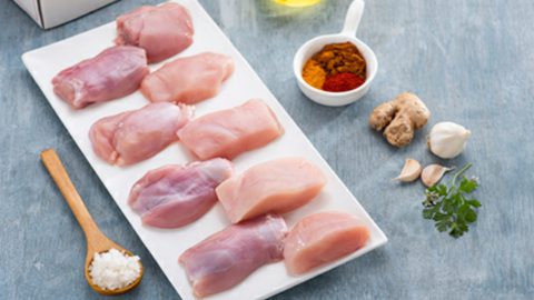 Assorted cut pieces of chicken. Screenshot from Licious app.