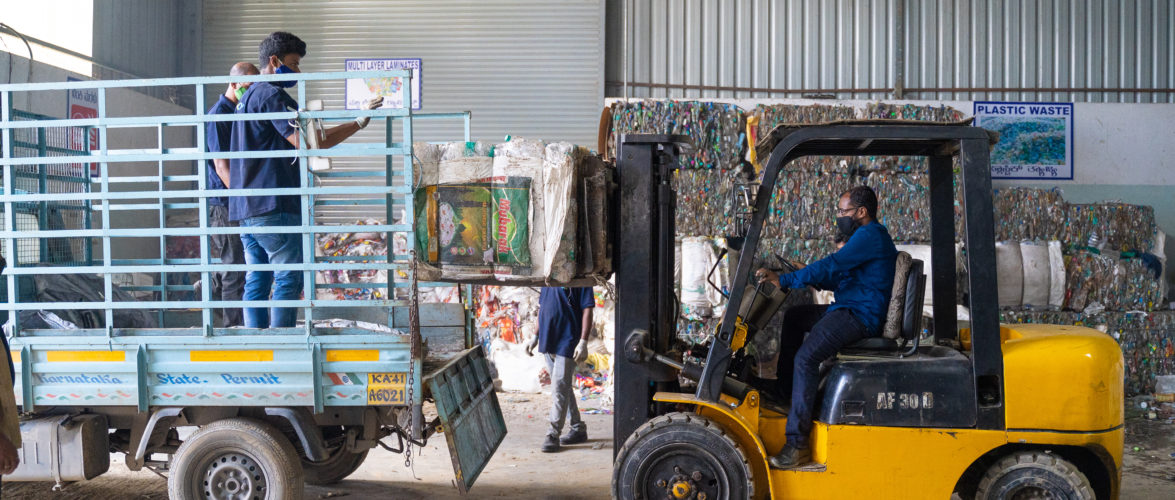 A waste collection centre in Bengaluru.