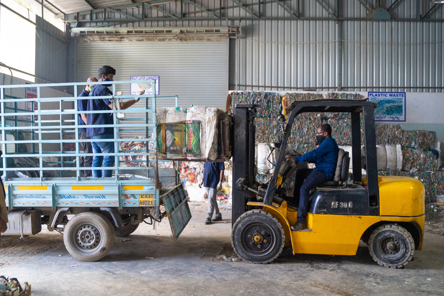 A waste collection centre in Bengaluru.