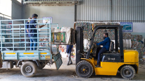 A waste collection centre in Bengaluru.