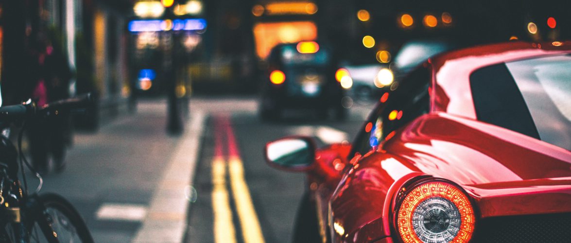 Light of a Ferrari 458 in the streets of London. Photo by Marc Kleen on Unsplash
