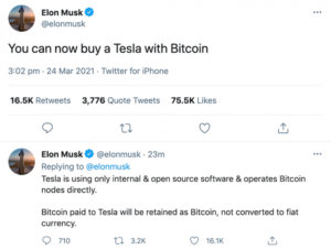 Elon Musk: You can now buy a Tesla with bitcoin | KrASIA