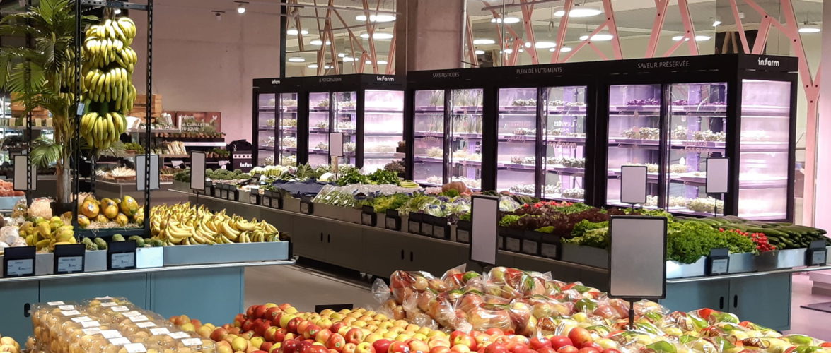 Infarm's urban farming system in Germany. Photo courtesy of Kroger and Infarm via NoCamels.