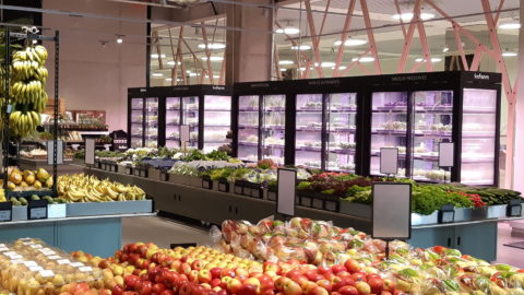 Infarm's urban farming system in Germany. Photo courtesy of Kroger and Infarm via NoCamels.